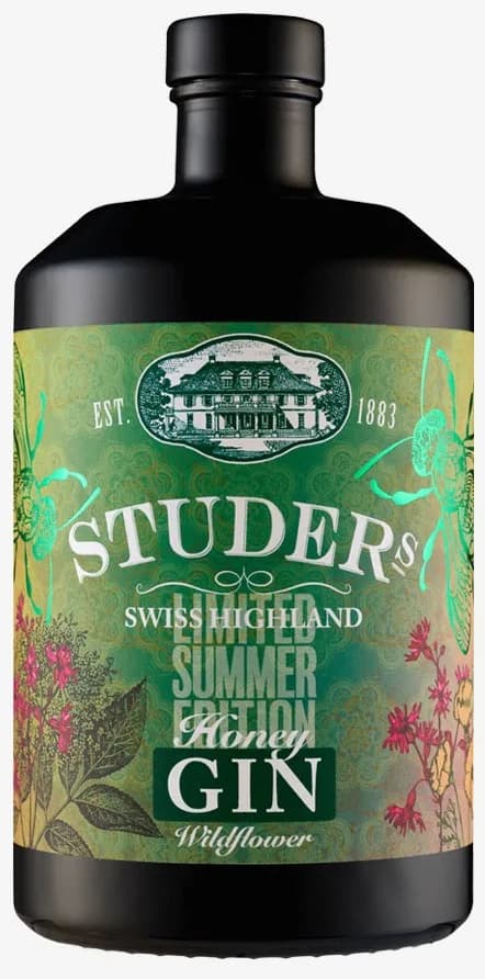 Flasche Studer's Swiss Highland Honey Gin Summer Edition