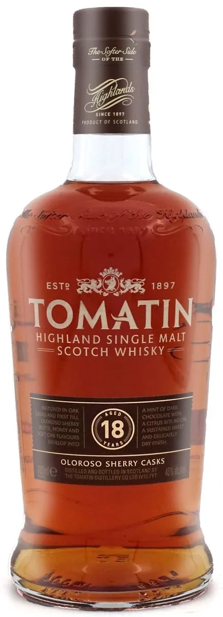 Tomatin 18 Years Oloroso Sherry Casks Highland Single Malt Scotch Whisky