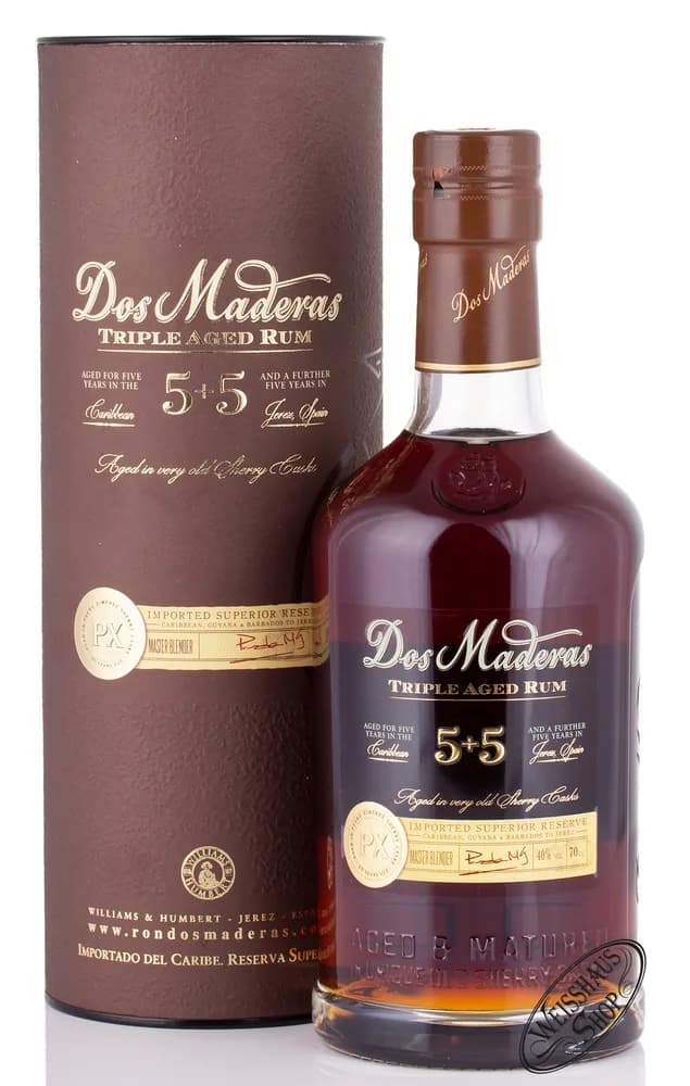 Flasche Dos Maderas Rum Pedro Ximénez 5+5
